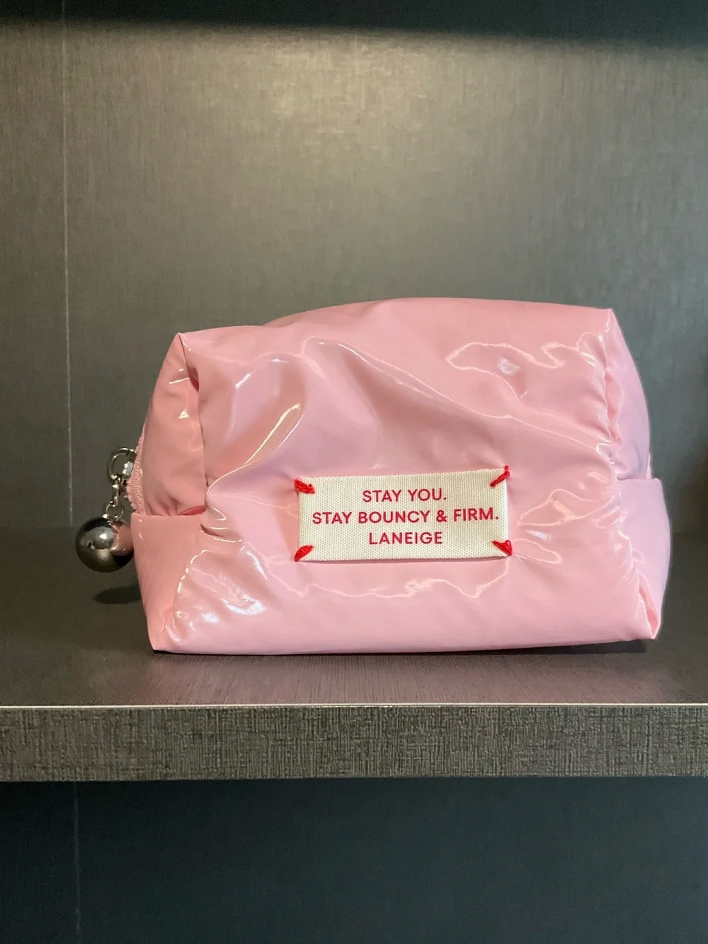 Laneige pink make u bag